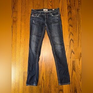 MEK Denim Women's Dark Blue Wash Straight Leg Jeans Size 29 / 34